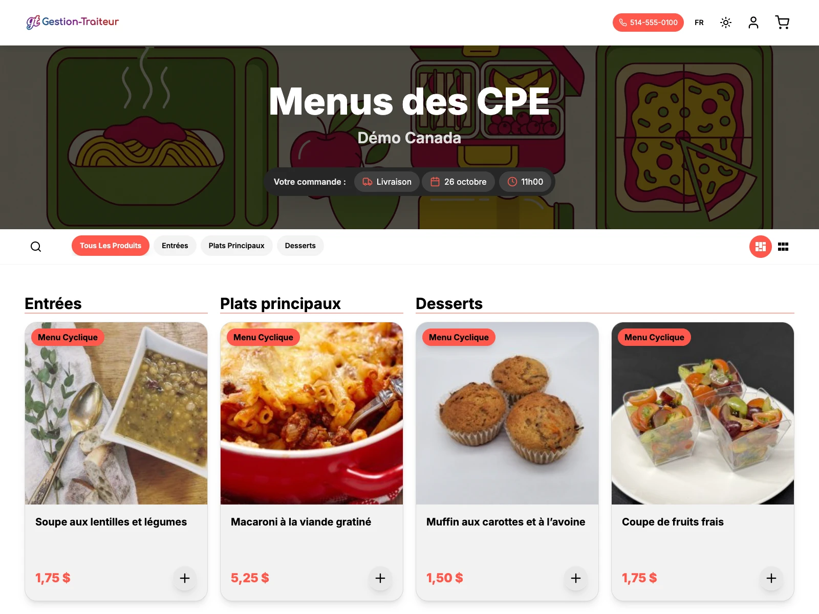 capture : menu cyclique